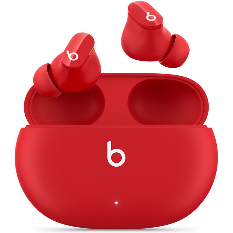 Беспроводные наушники Beats Studio Buds True с системой шумоподавления красного цвета